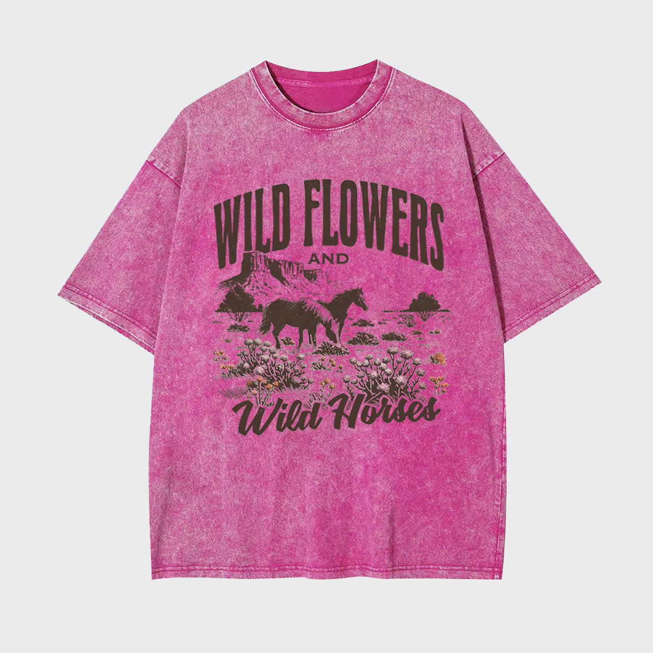 Western Wild Horses Garment-dye Tees