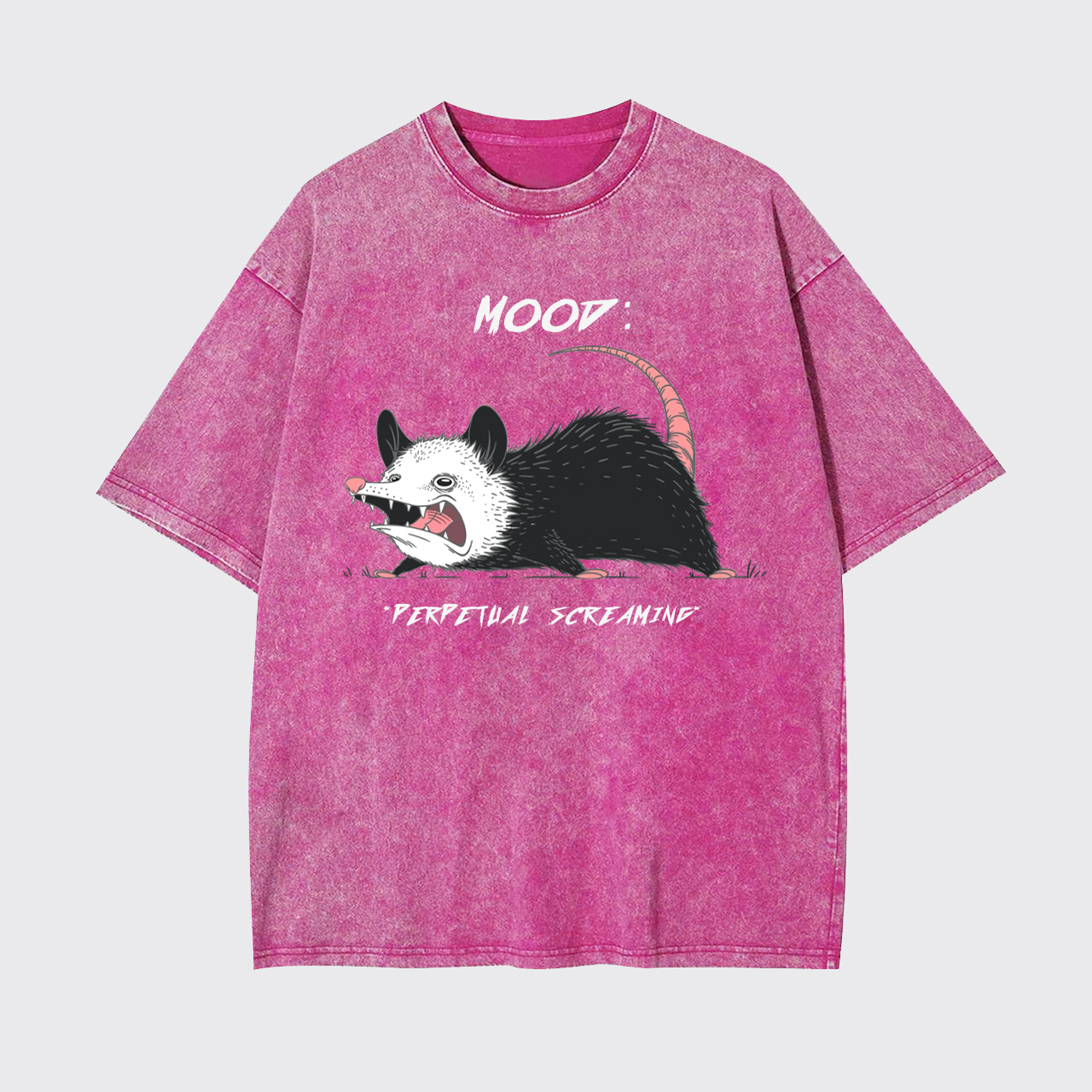 Mood Possum Perpetual Screaming Garment-dye Tees