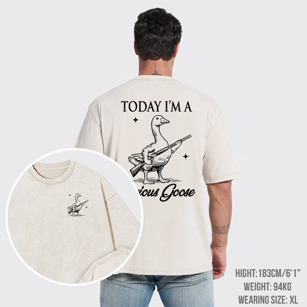 Today I'm Serious Goose Garment-dye Tees