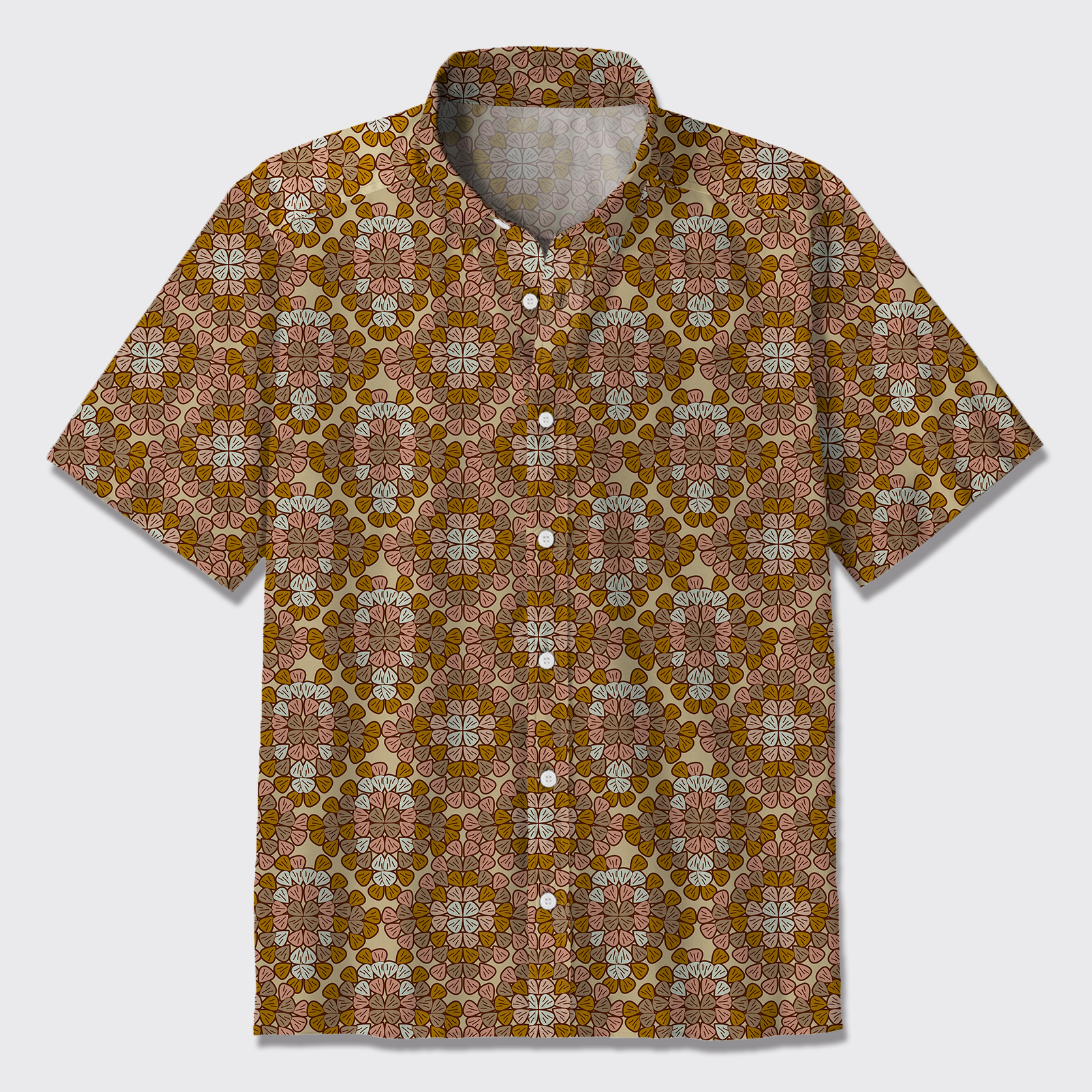 Bohemian Puzzle Button Up Shirts