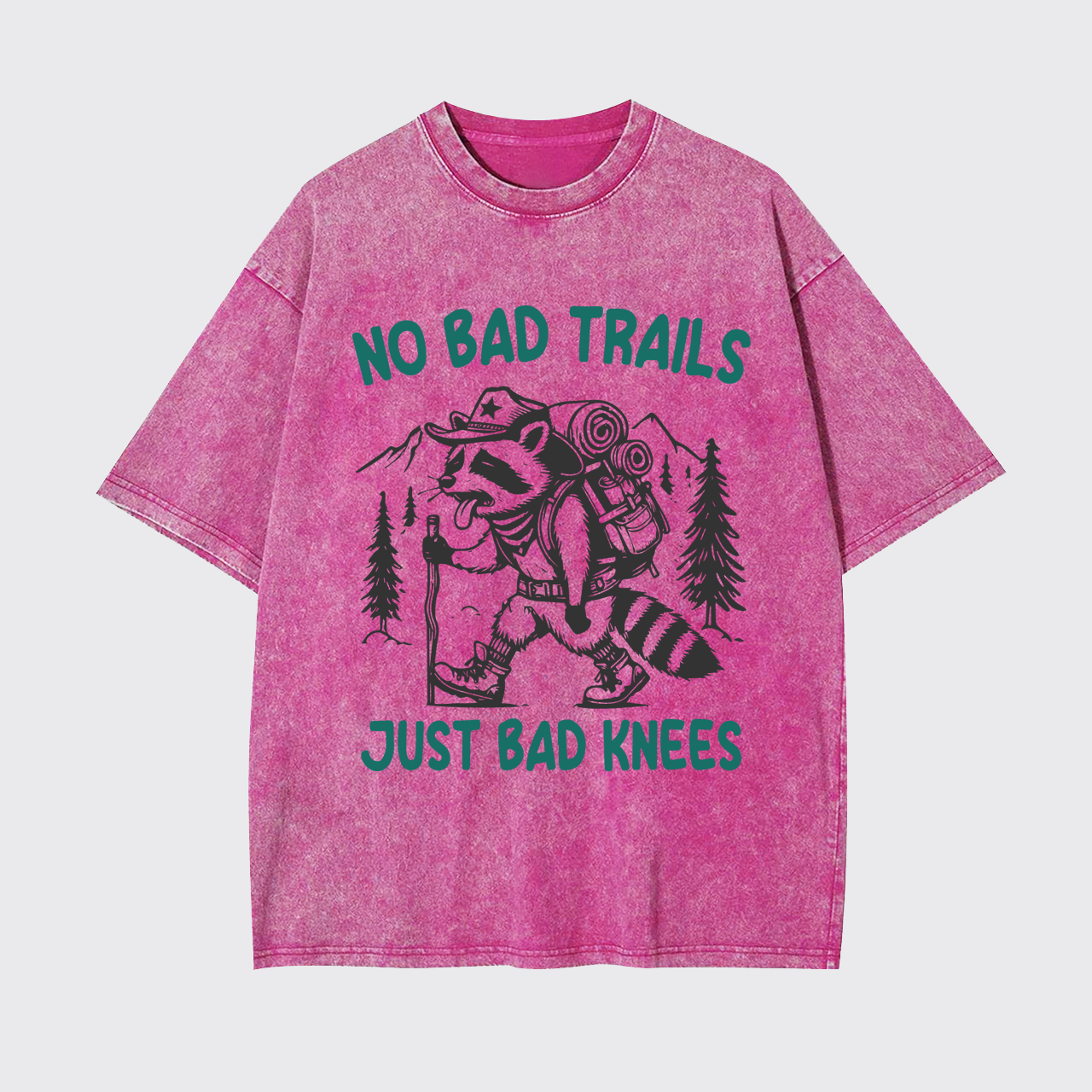 No Bad Trails Just Bad Knees Garment-dye Tees