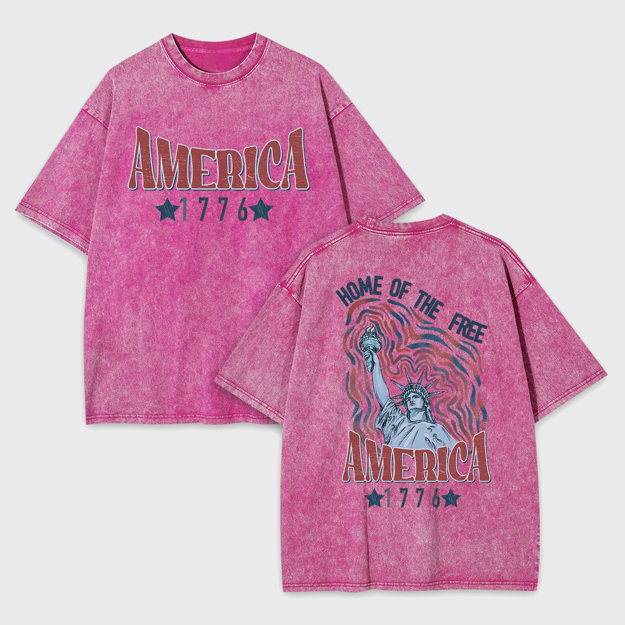 1776,Home Of The Free Garment-dye Tees