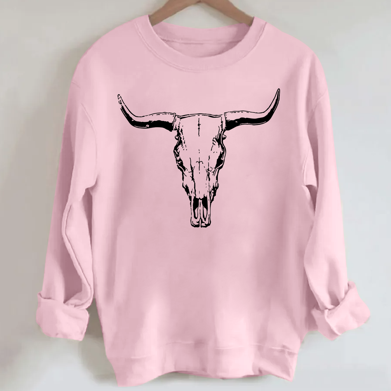 Boho Cow Skull Western Cowboy Sweatshirt