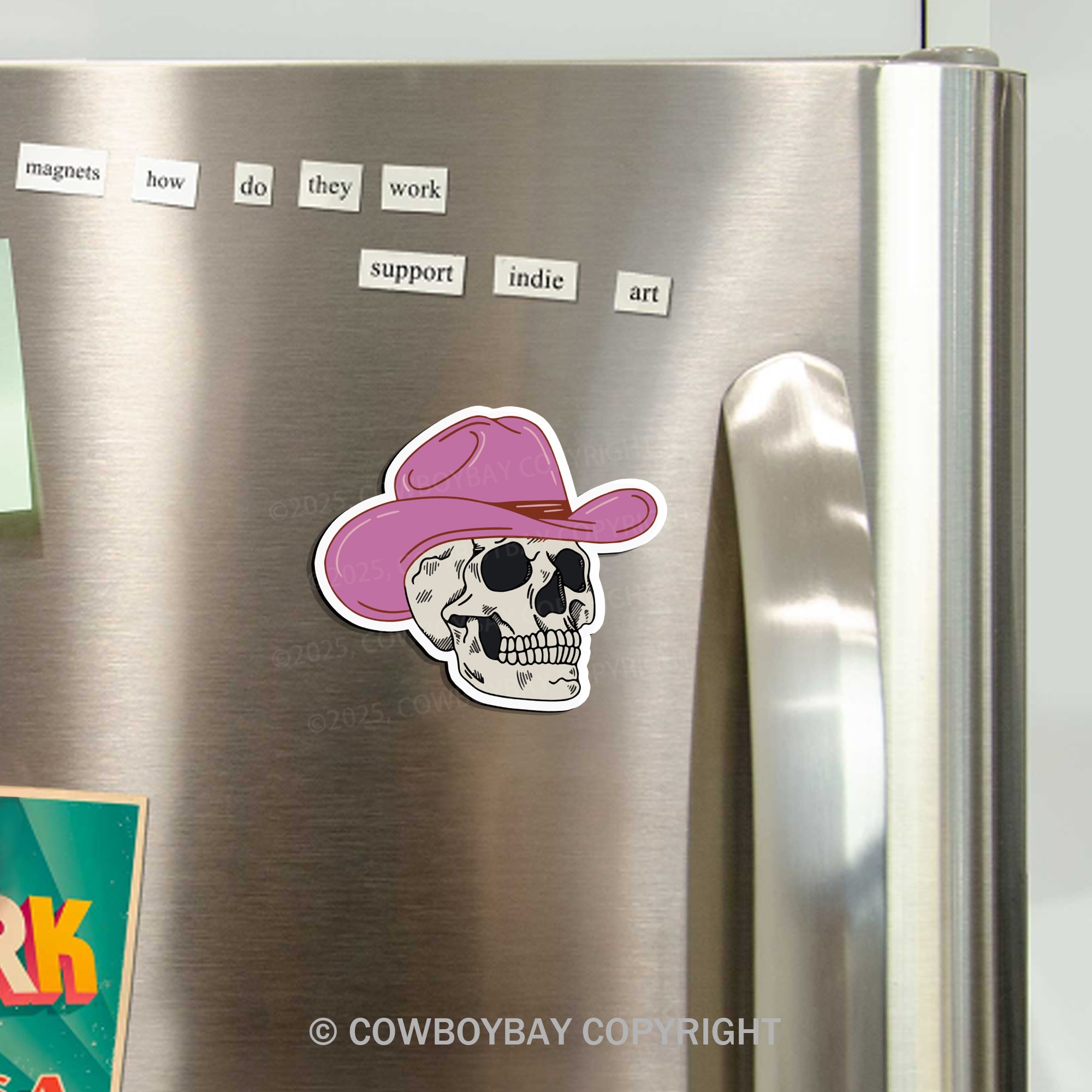 Cowboy Skull Fridge Magnet