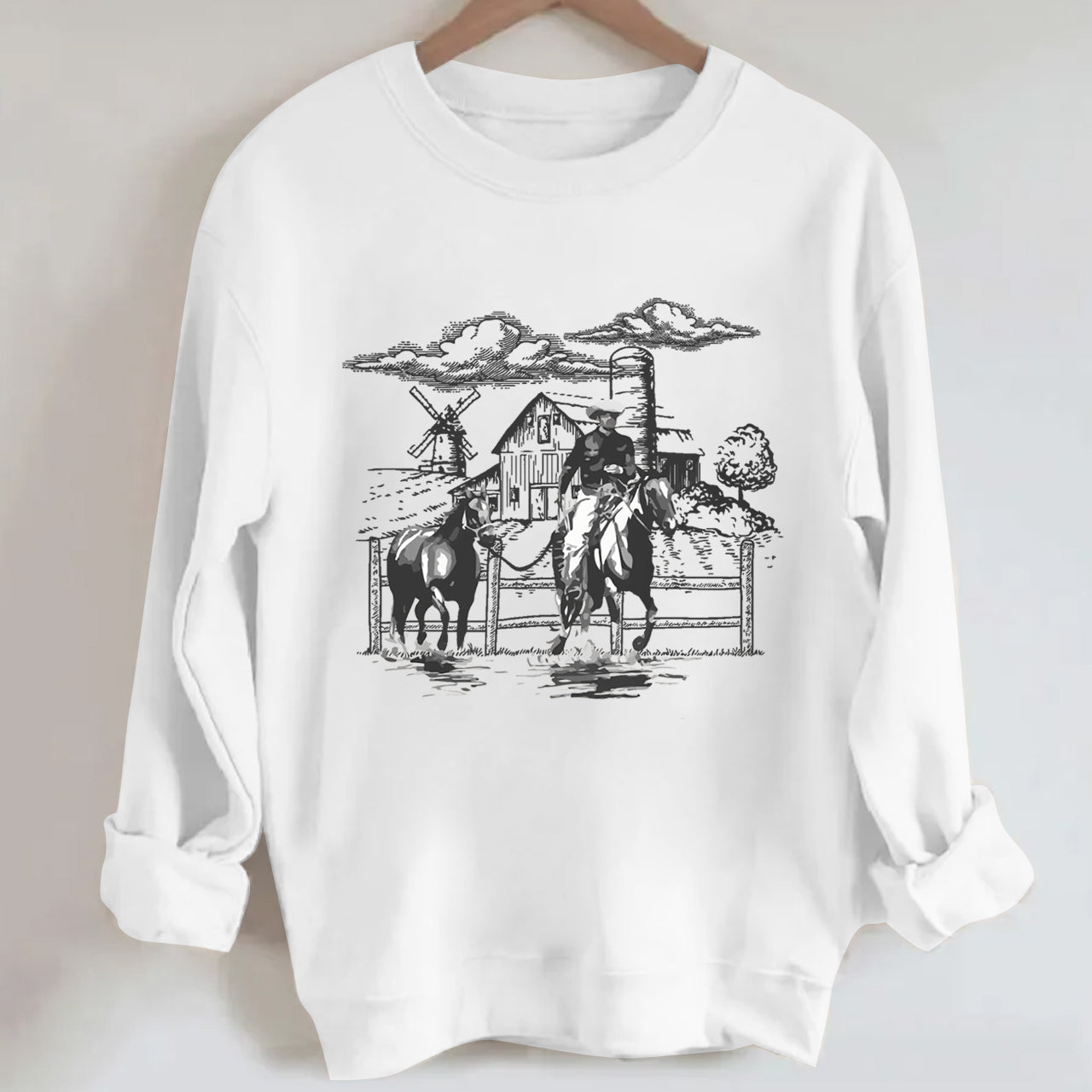 Western Country Cowboys Sublimation Sweatshirt