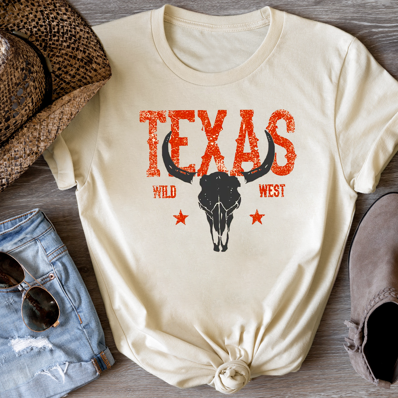 Texas Vintage Inspired Cotton T-shirt
