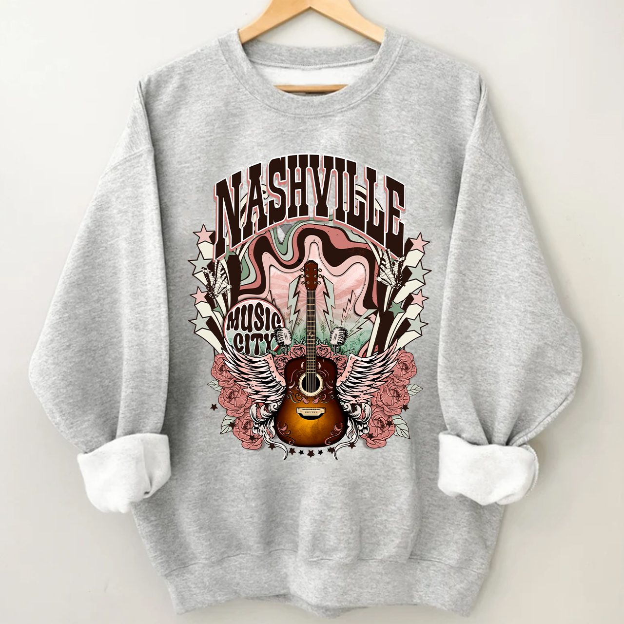 Western Nasville Music City Country Cowboy Sweatshirt