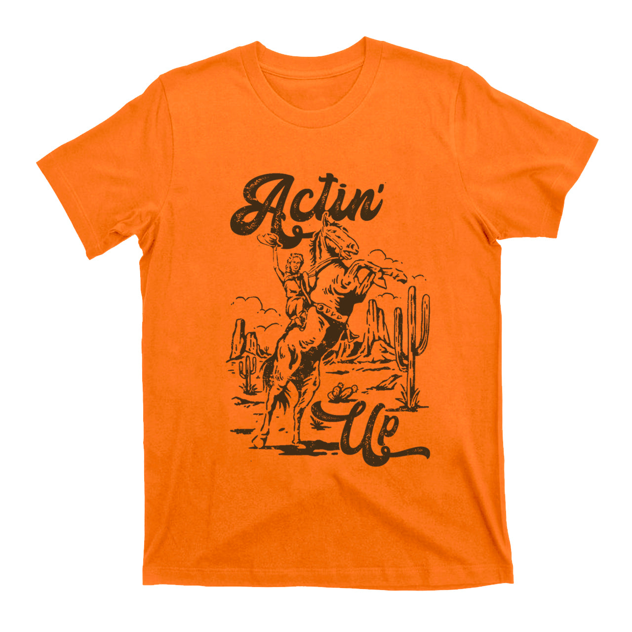 Cowgirl Celebrating Victory Actin T-shirts