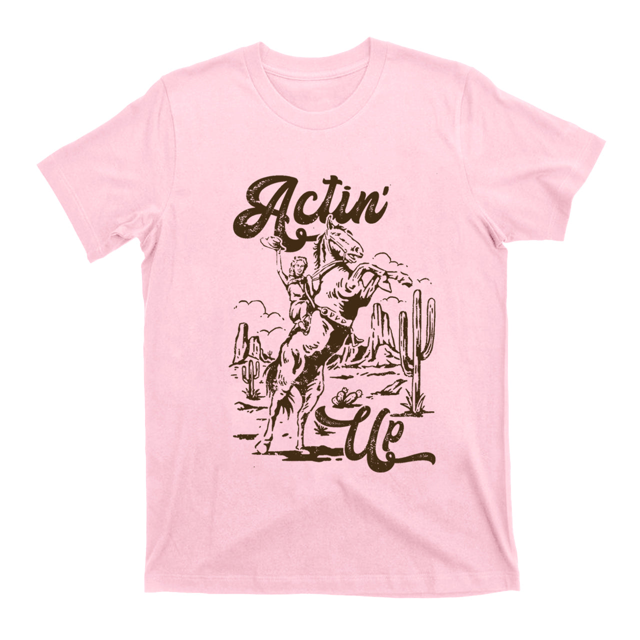 Cowgirl Celebrating Victory Actin T-shirts