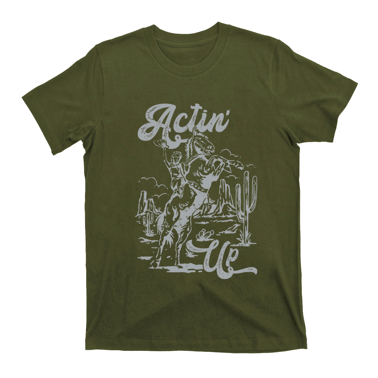 Cowgirl Celebrating Victory Actin T-shirts