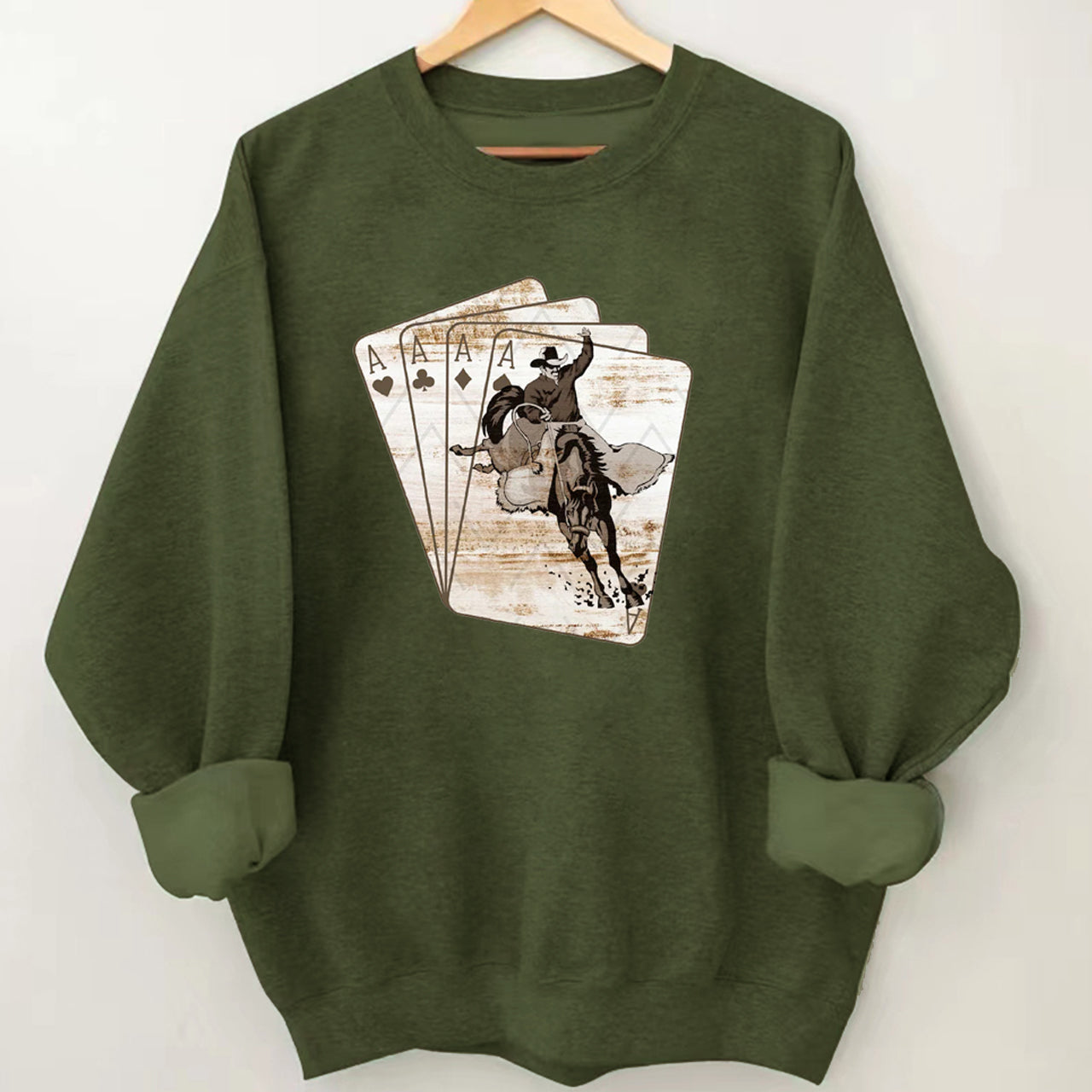 Cowboy Playing Card Sweatshirt
