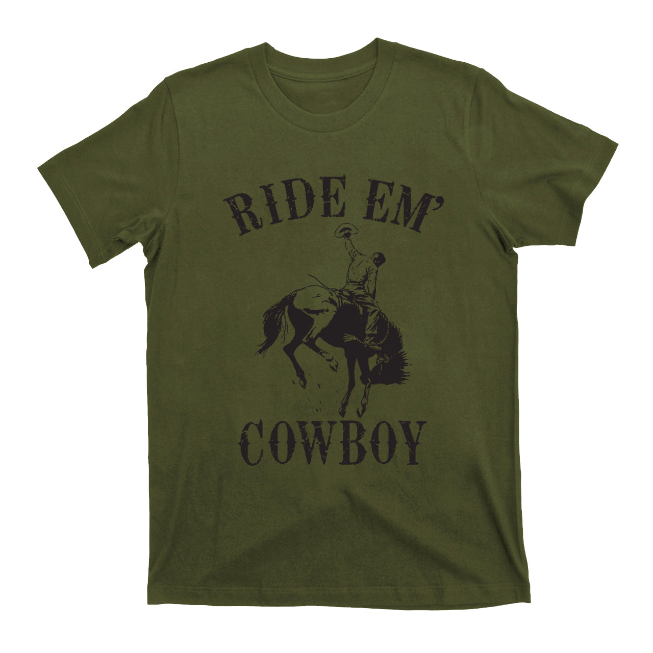 Cowboys taming wild horses EM'  T-Shirts