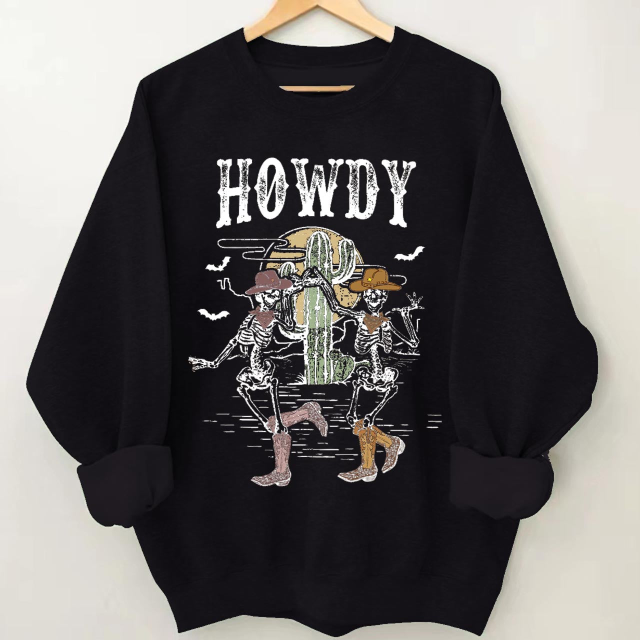 Howdy Halloween Midwest Desert Skeleton Sweatshirt