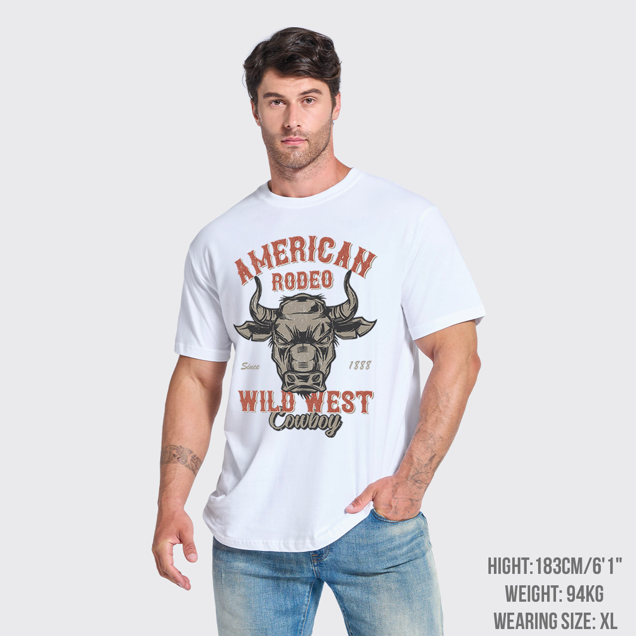 Vintage Rodeo Cowboy Wild West Bull T-Shirts