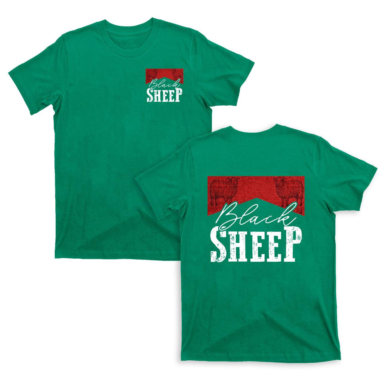Black Sheep Double Sided Printing T-Shirts