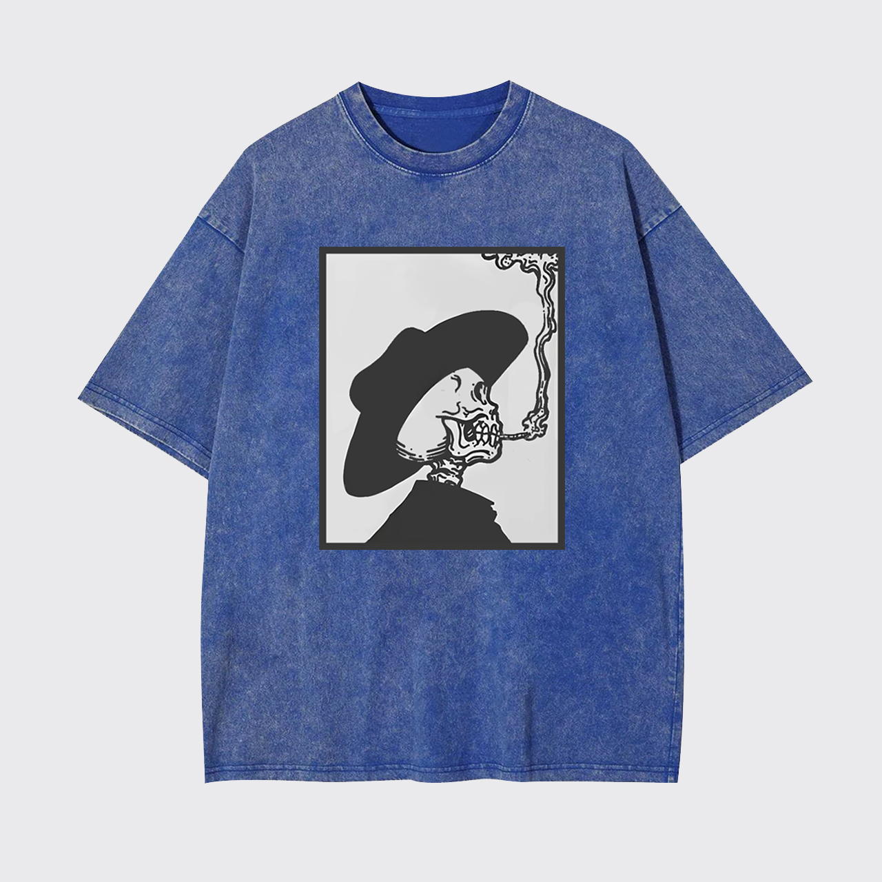 Smoking Cowboy Skeleton Garment-dye Tees