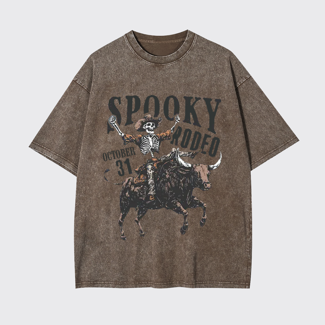 Retro Halloween Spooky Rodeo Garment-dye Tees