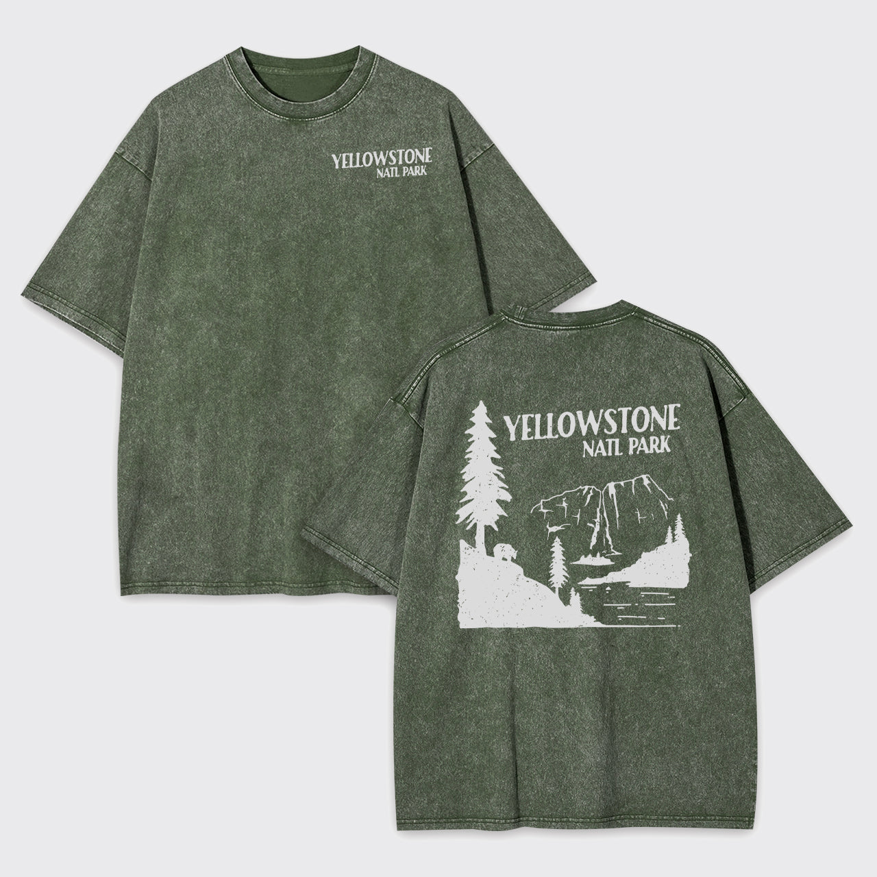 Yellowstone National Park Art Print Garment-dye Tees