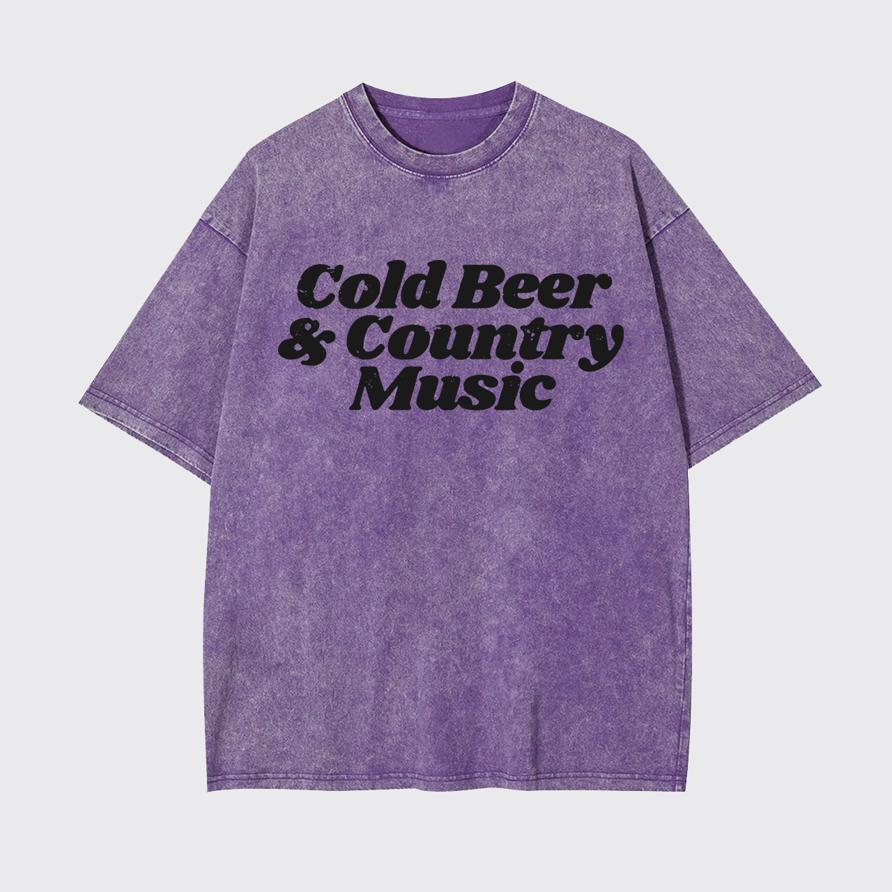 Cold Beer And Country Music Garment-dye Tees