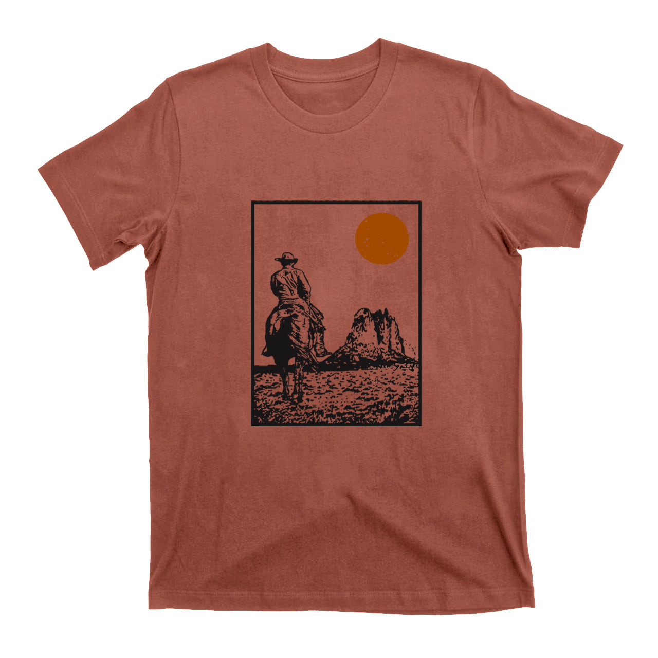Western Cowboys Towards Sunset T-Shirts