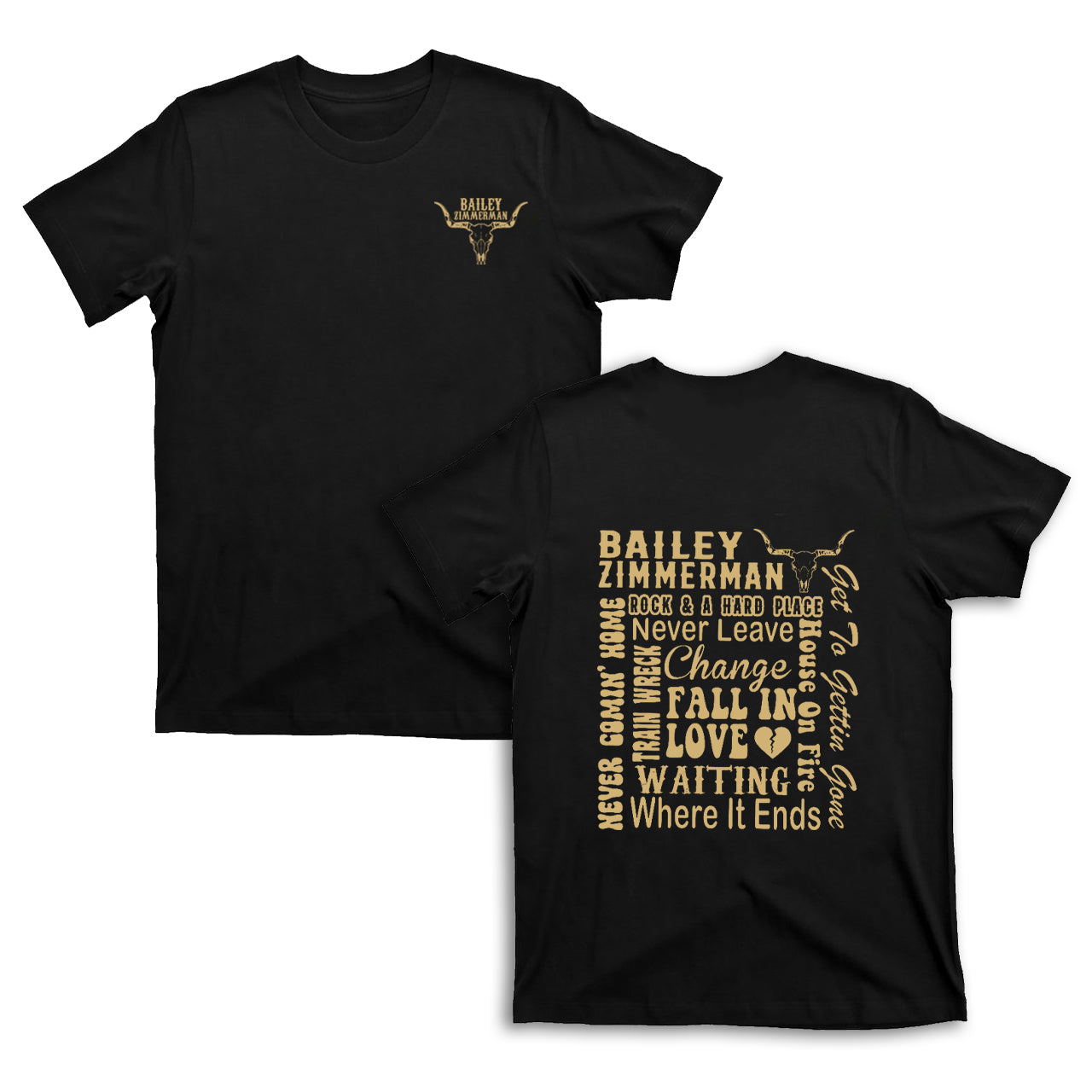 Bailey Zimmerman Songs T-shirt