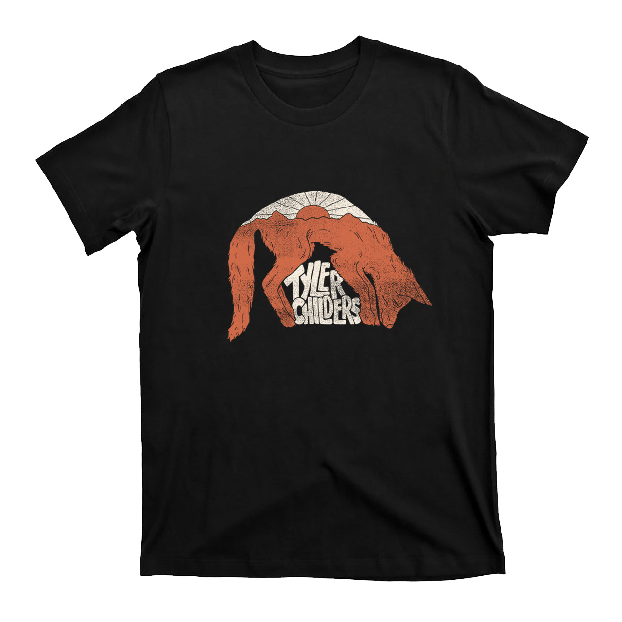 Tyler Childers Sunset and Wolf T-shirt