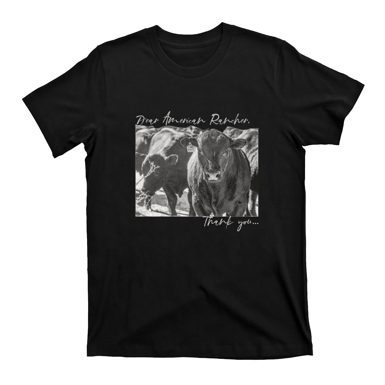 Thank a Rancher Western Angus Bull T-shirt