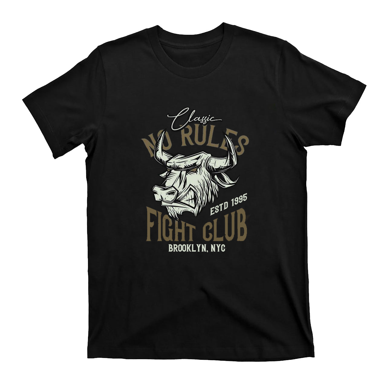 No Rules Fight Club Cow Bull T-Shirts
