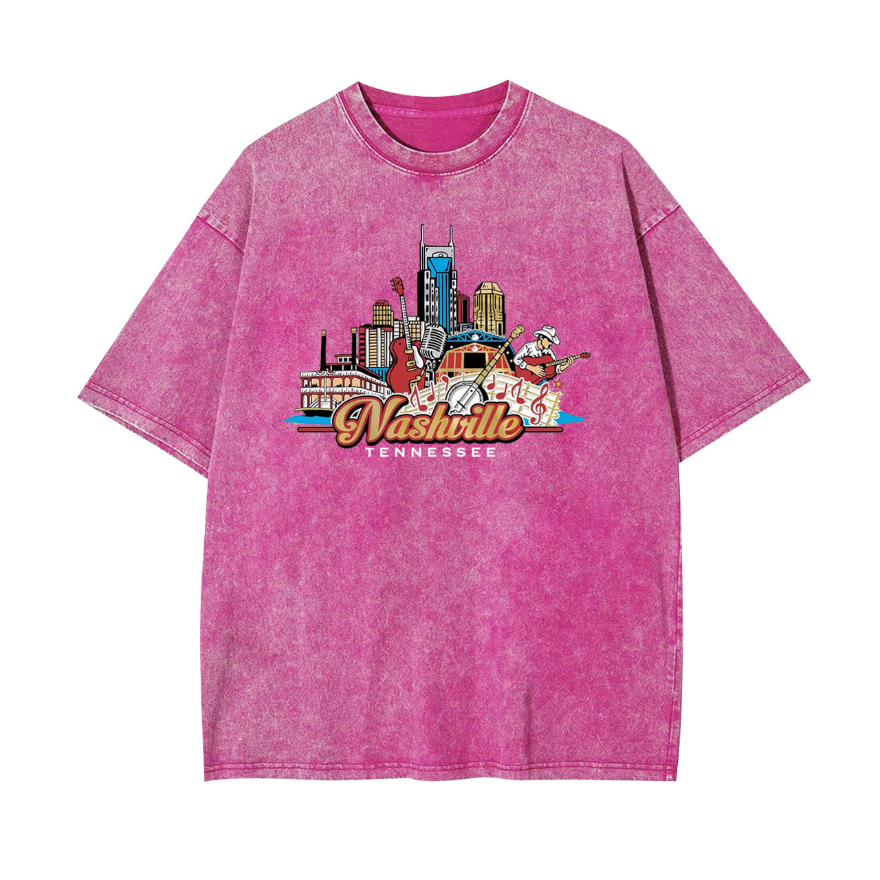 Nashville Tennessee Country Music City Garment-dye Tees