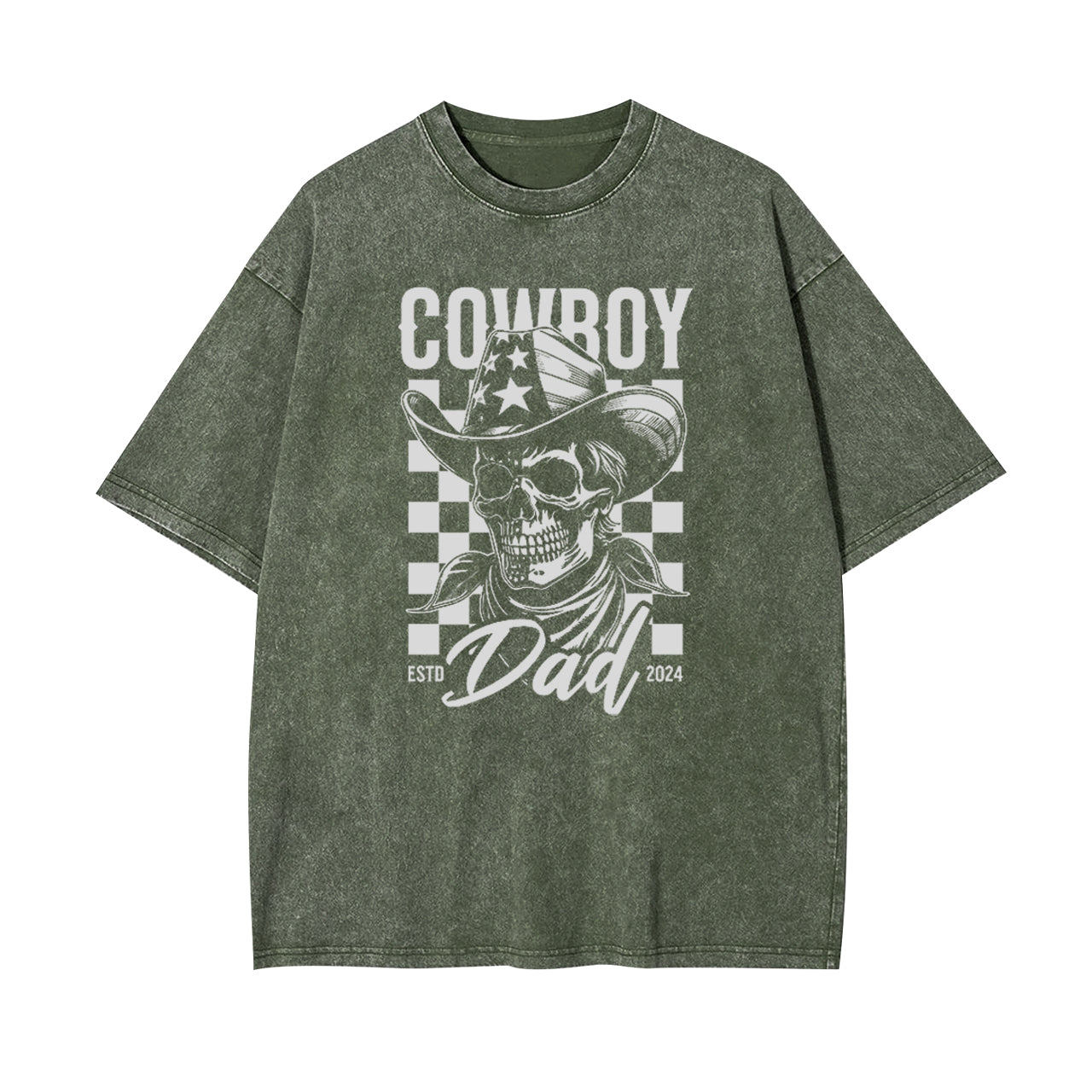 Cowboy Skull Dad Garment-dye Tees