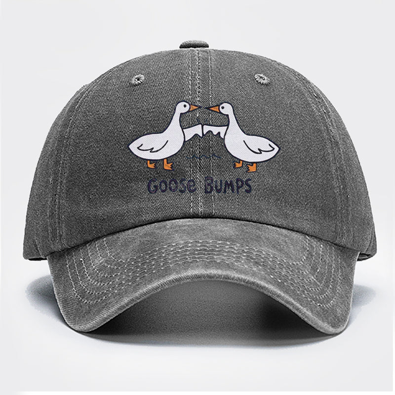 Goose Bump Embroidery Washed Hat