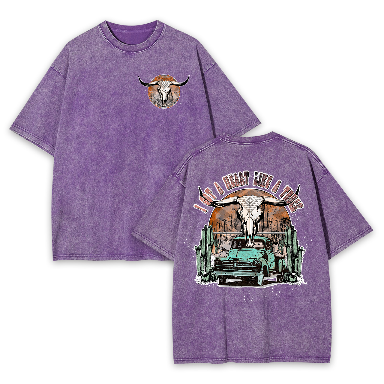 Heart Like A Truck Cowboy Garment-dye Tees