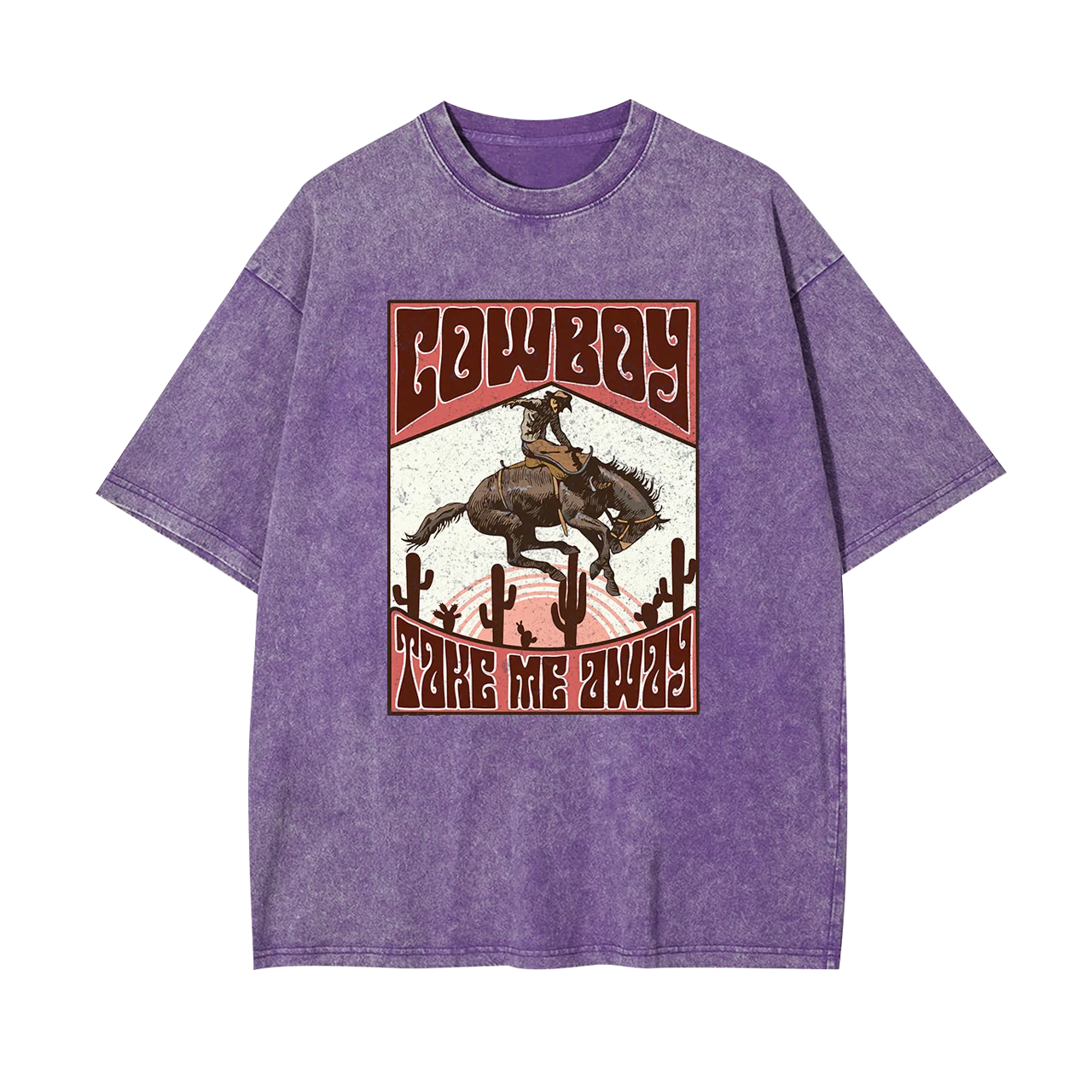 Cowboy Take Me Away Horse Riding Vintage Garment-dye Tees