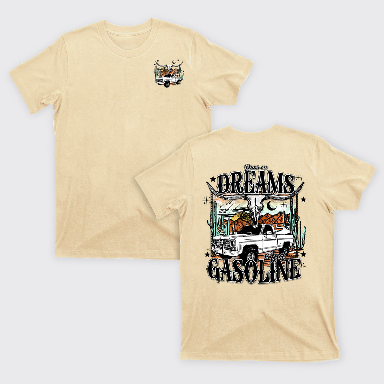 Runs On Dreams And Gasoline Country Cowboy T-Shirts