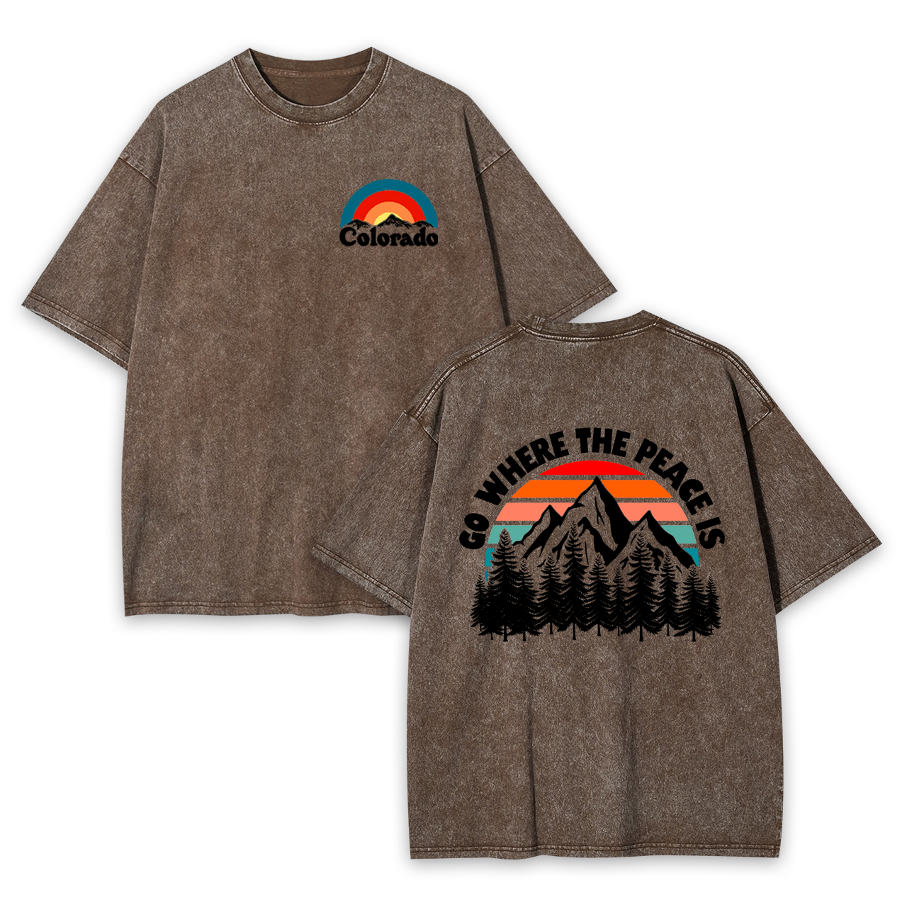 Colorado Vintage Mountain Garment-dye Tees