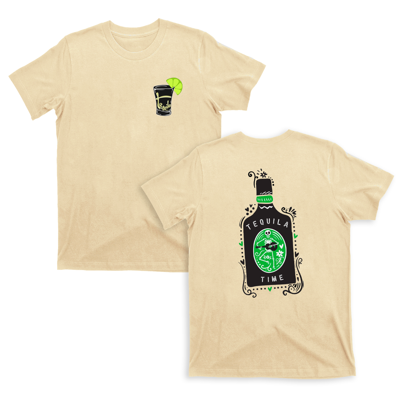 Green And Black Tequila T-Shirts