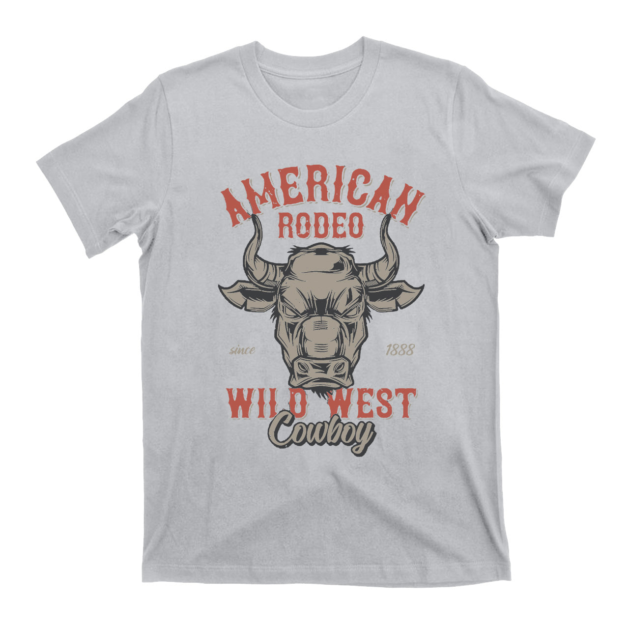 Men's Vintage Rodeo Cowboy Wild West Bull T-shirts