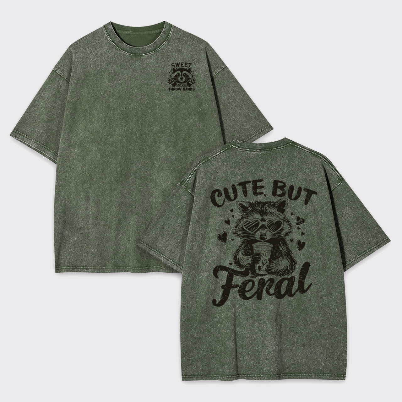 Sweet But Will Throw Hands Garment-dye Tees