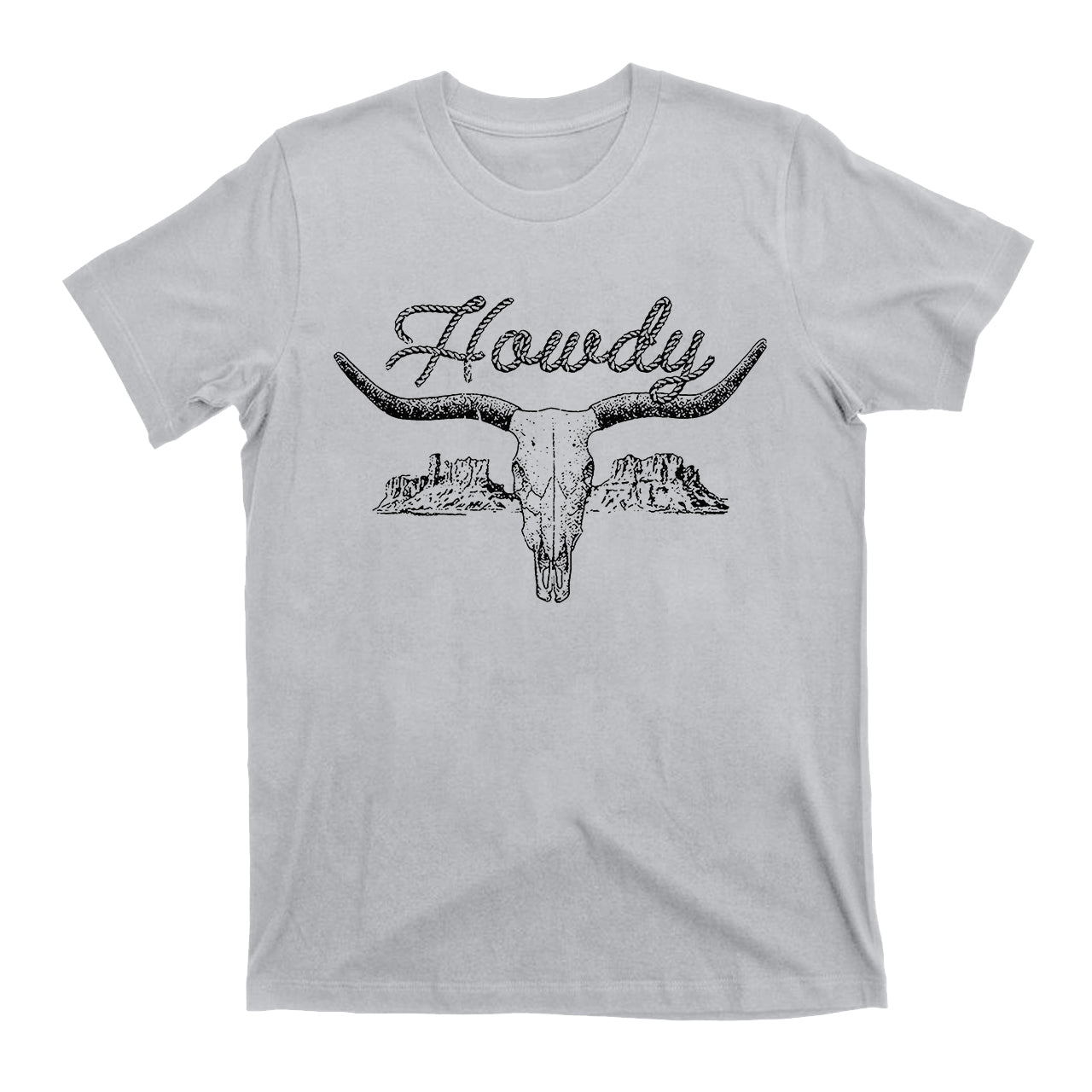 Western Ropes Bull Skull Shirts