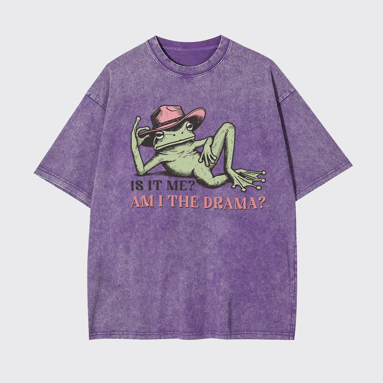 Funny Frog Am I The Drama?" Garment-dye Tees"