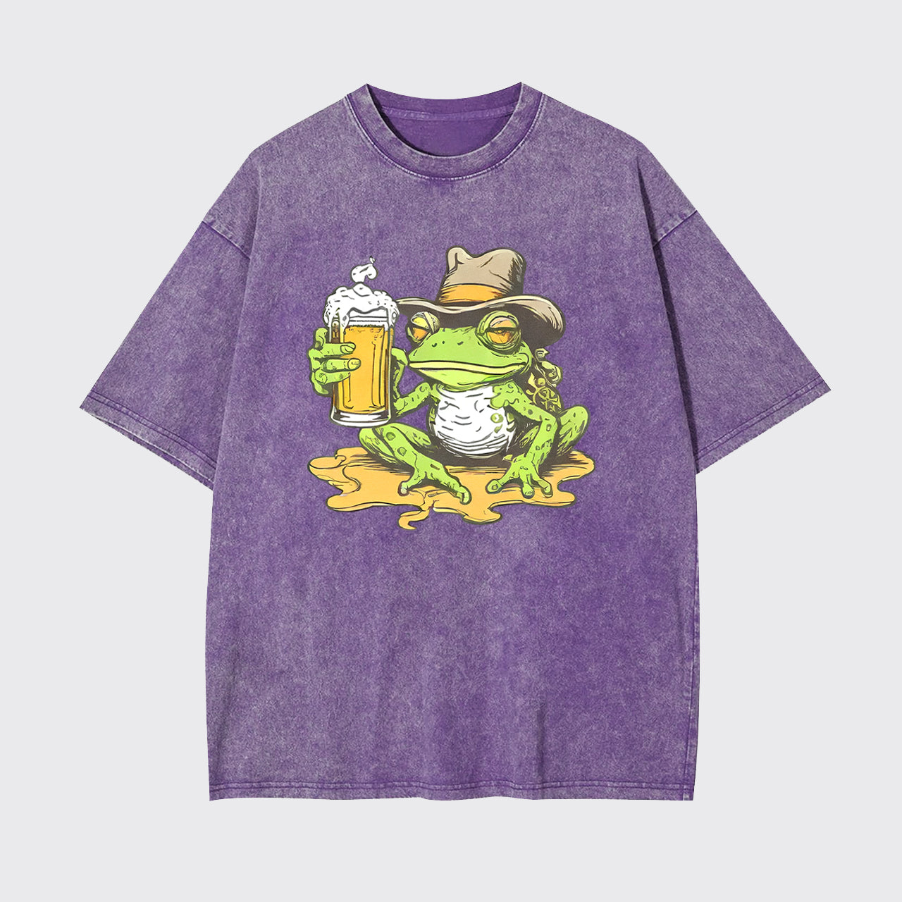 Frog And Beer Garment-dye Tees
