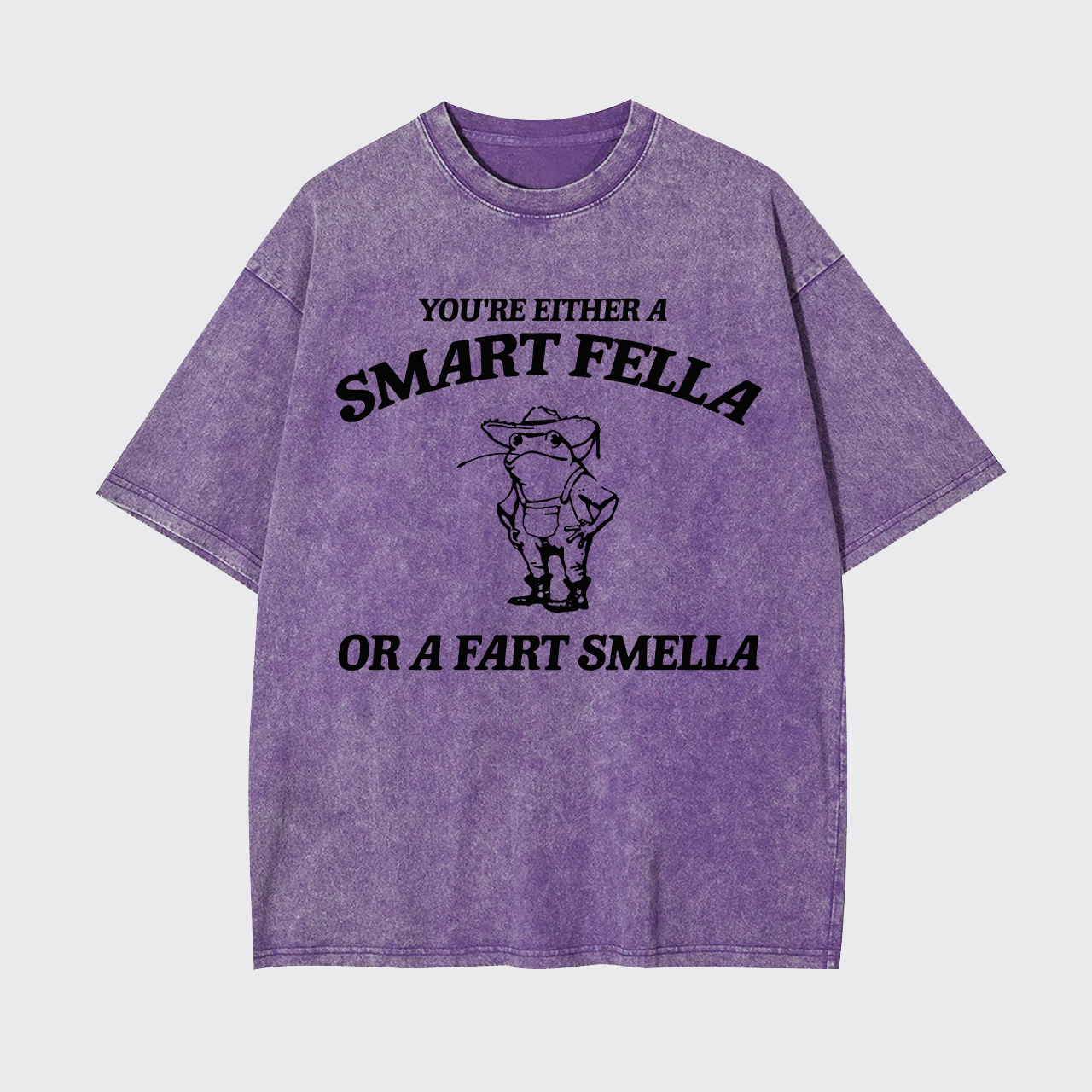 Are You A Smart Fella Or Fart Smella Garment-dye Tees