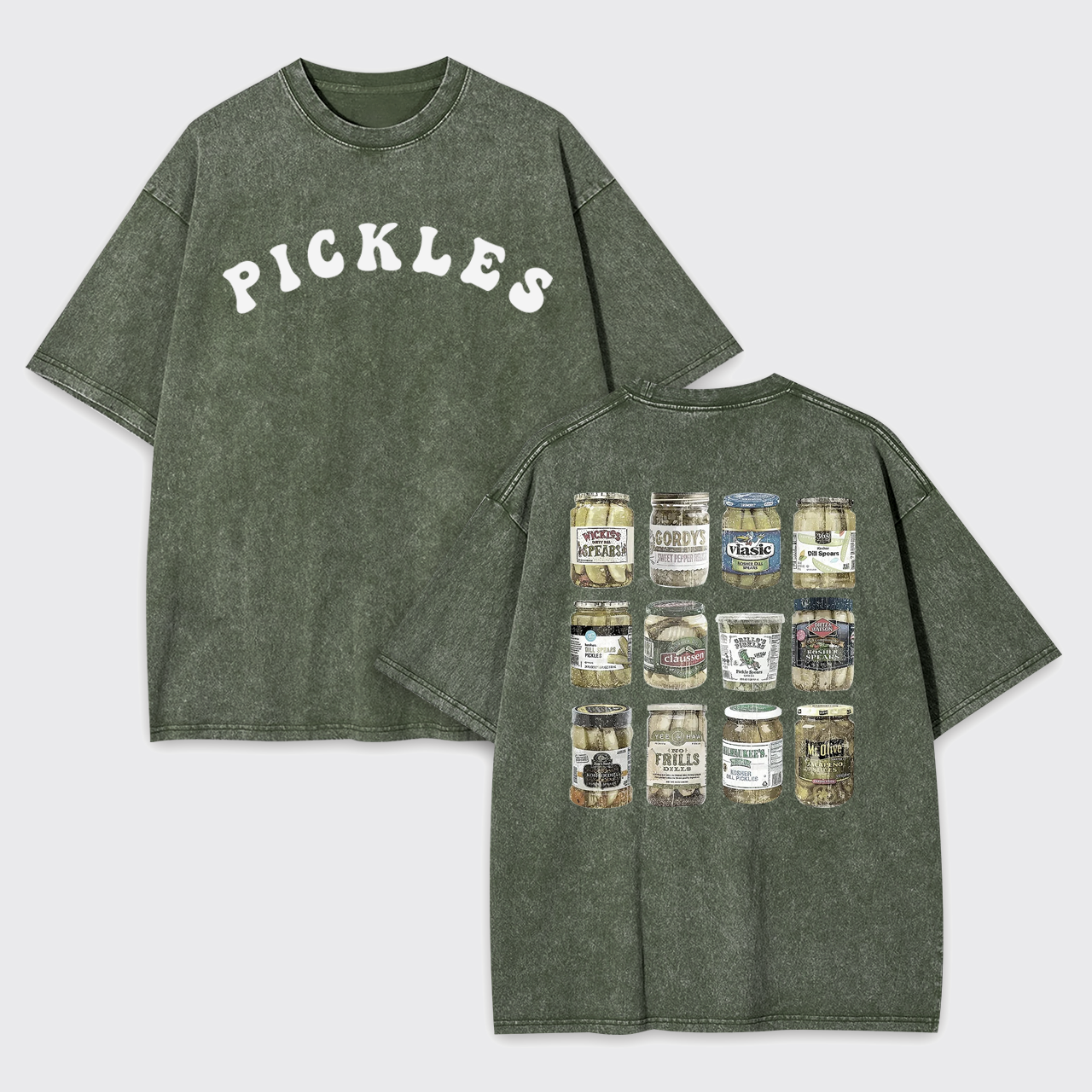 Canned Pickles Lovers Vintage Garment-dye Tees