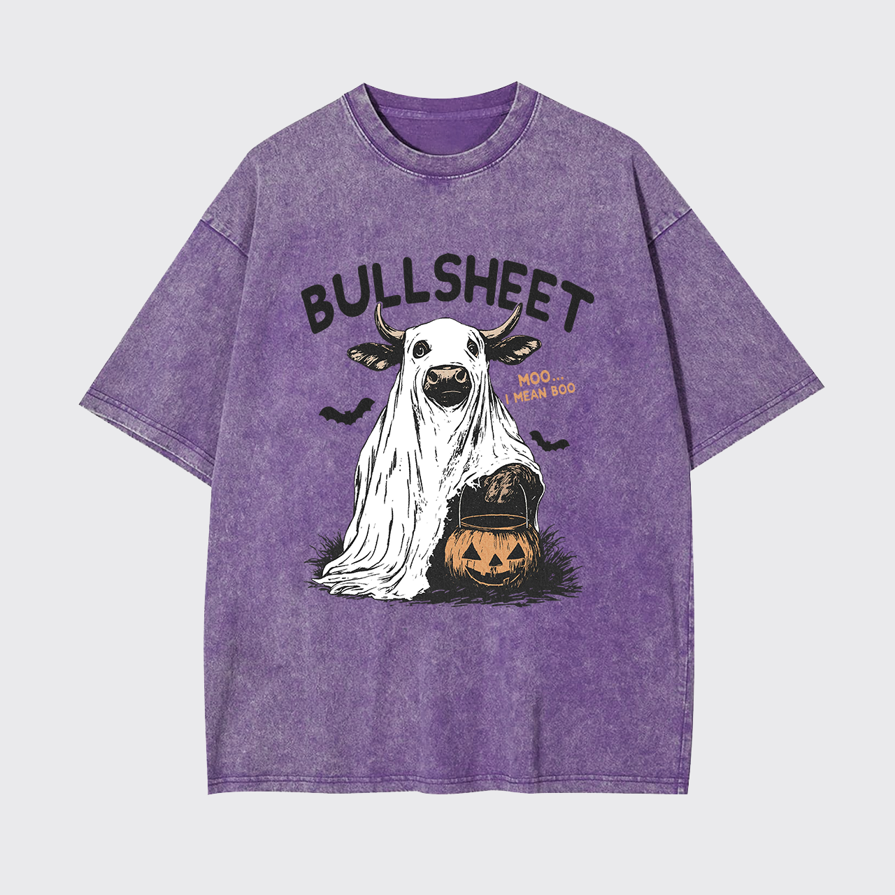 Funny Halloween Bullsheet Garment-dye Tees