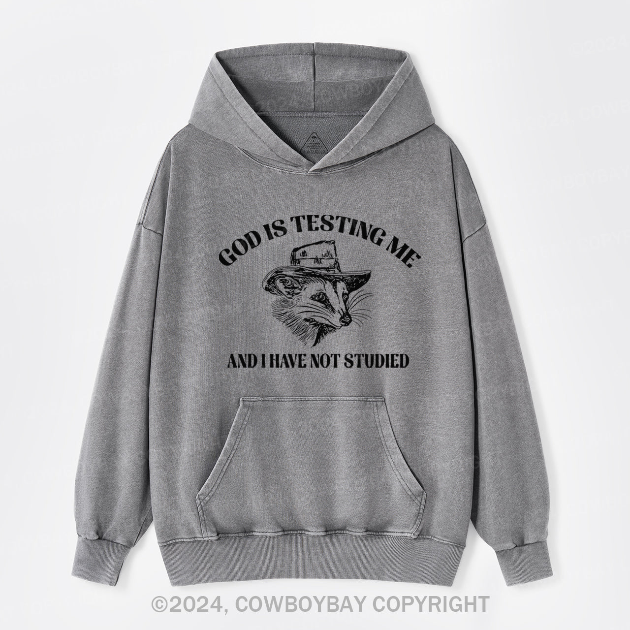 God Is Testing Me Funny Garment-Dye Hoodies