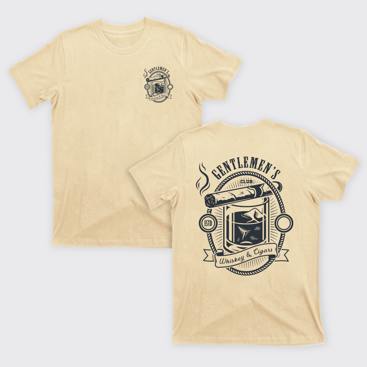Gentlemen's Club Whiskey Cigar T-Shirts