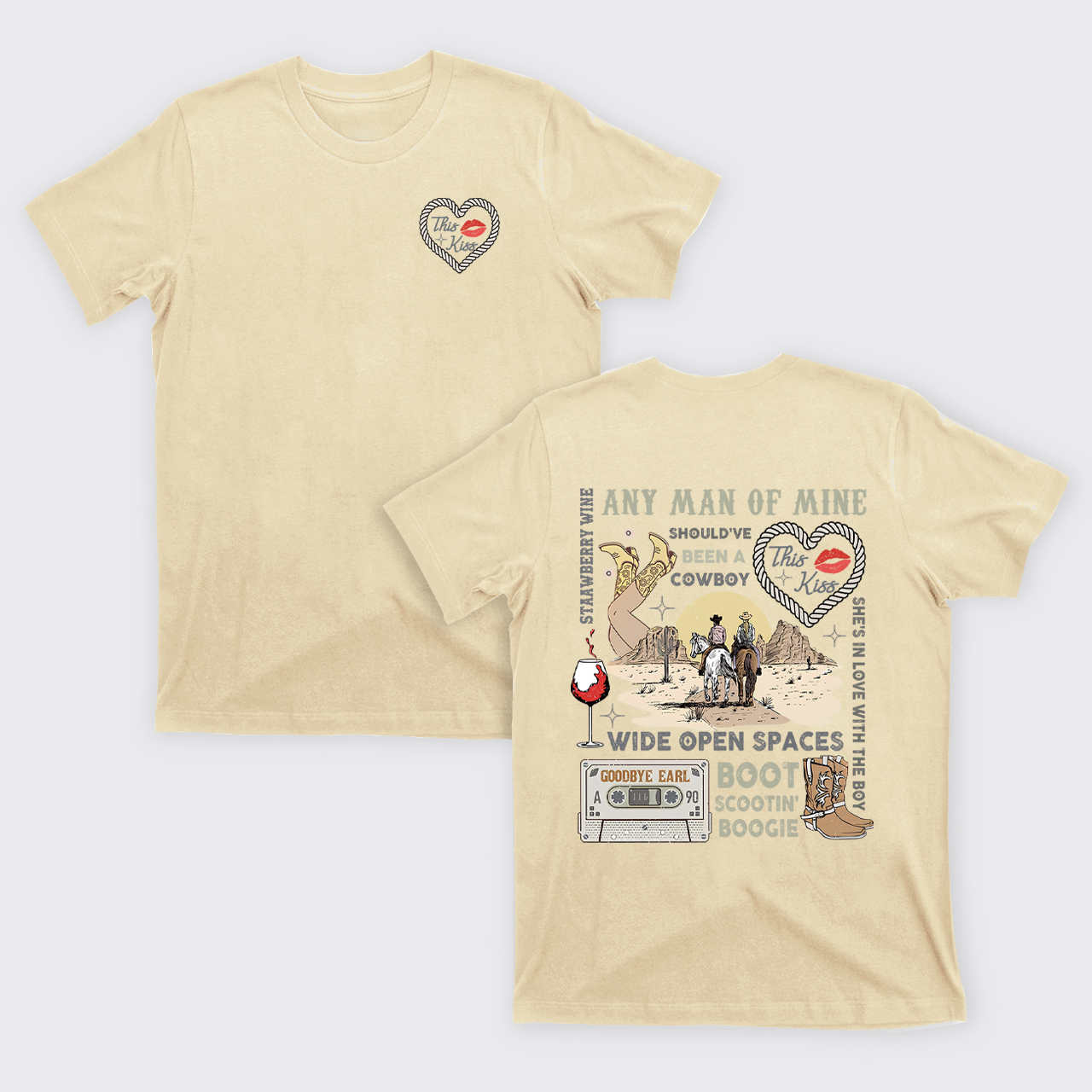 90s Country Music Any Man Of Mine Valentine T-Shirts