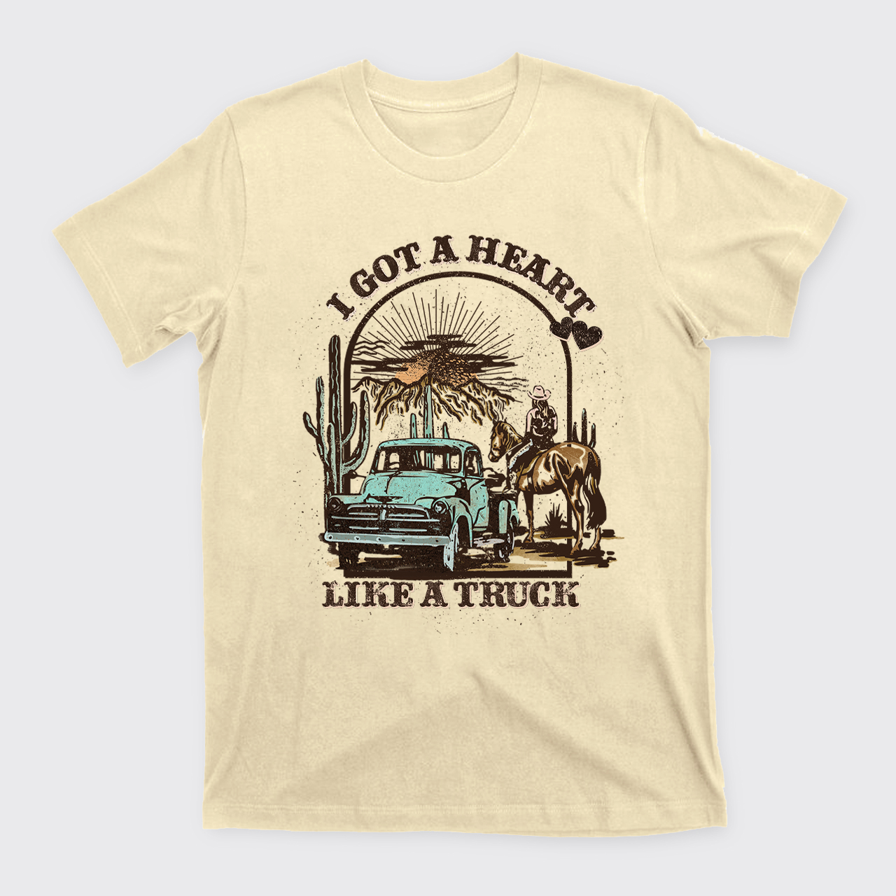 Heart Like A Truck Western Sunset T-Shirts