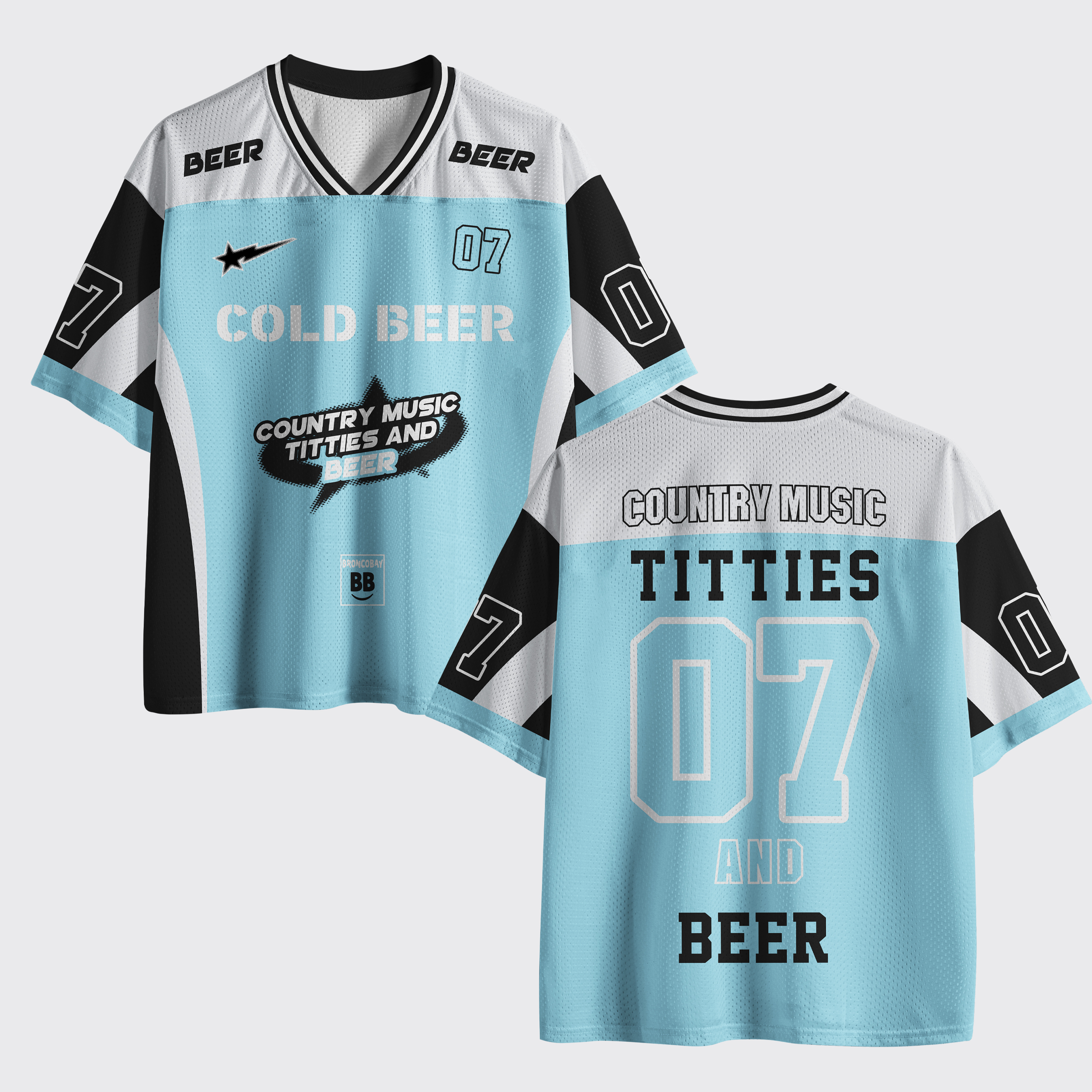 Personalized Cold Beer And Country Music Mesh Jersey