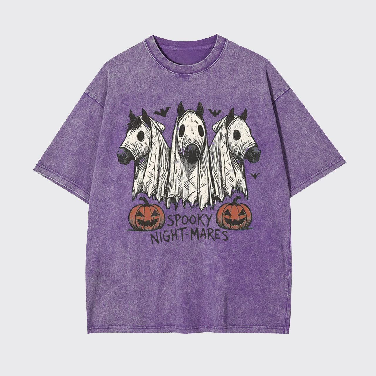 Halloween Spooky Night-Mares Horse Garment-dye Tees